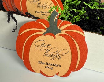 Personalized Fall Pumpkin Coasters