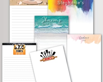 Colorful, Versatile Note Pads | Choose Theme and Personalize | Pad of 50