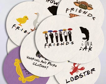 Sous-verres Friends TV Show : ensemble de sous-verres en carton pulpe