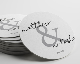 Name & Name Personalized Coasters