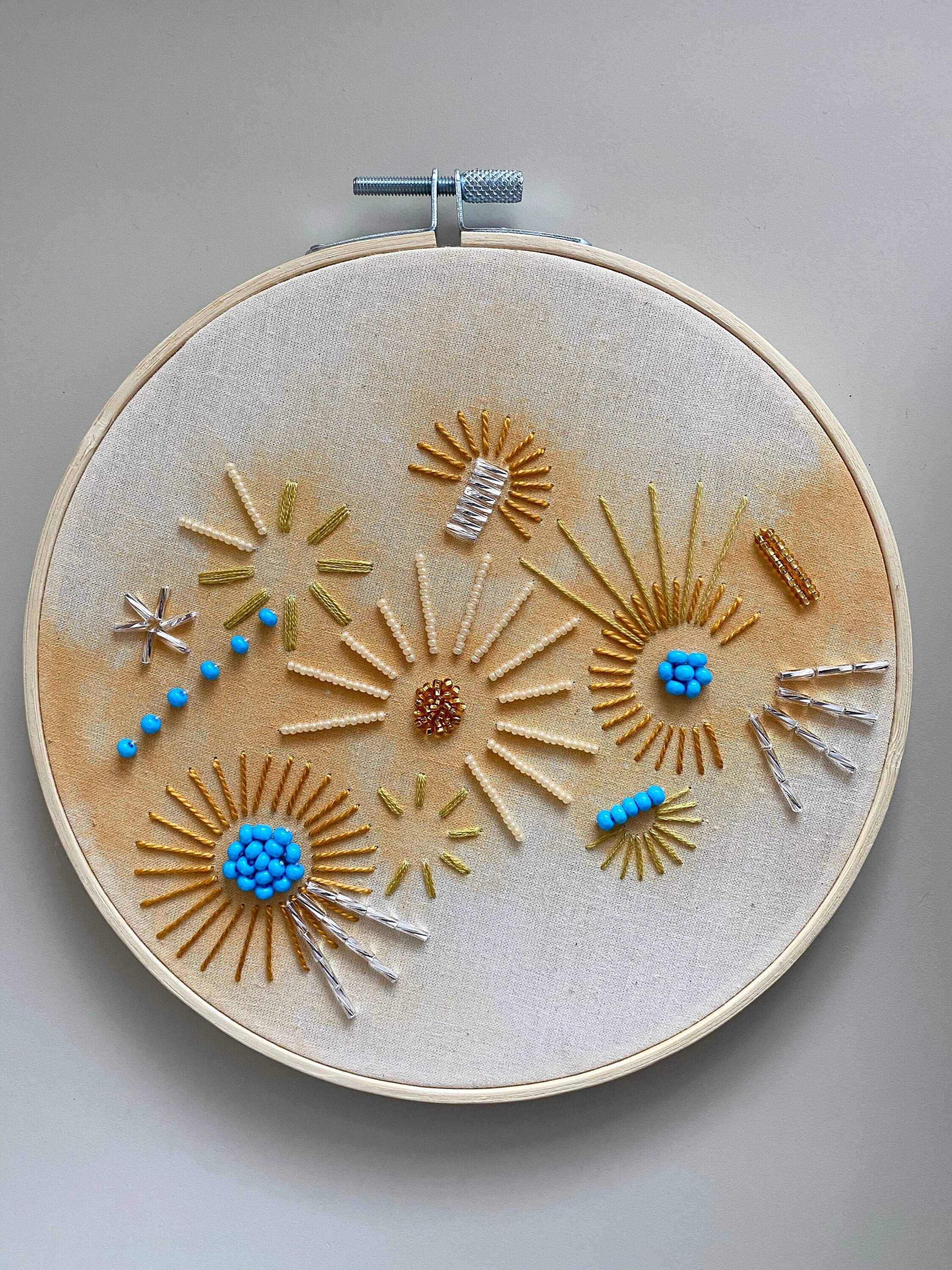 Multimedia Abstract Embroidery Hoop - Etsy