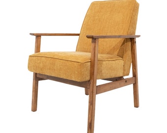 Authentic Mid-Century Fox Armchair - Restored Vintage Wooden Chair by Henryk Lis - Iconic Polish Design Furniture