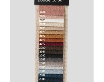 Bouclé FABRIC COLOUR  upholsery best price and quality on Etsy