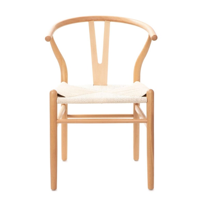 Chaises de salle à manger, chaise Wishbone, Japandi, chaises en bois, chaises de salle à manger image 2