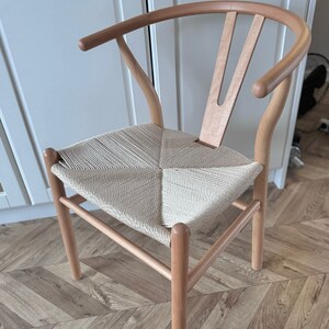 Chaises de salle à manger, chaise Wishbone, Japandi, chaises en bois, chaises de salle à manger image 7