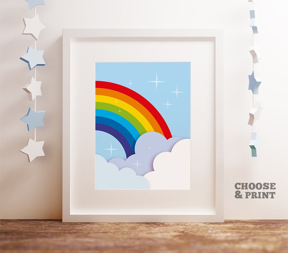 Regenbogen-Kinderzimmer-Dekor bunte Baby-Dekor Regenbogen | Etsy