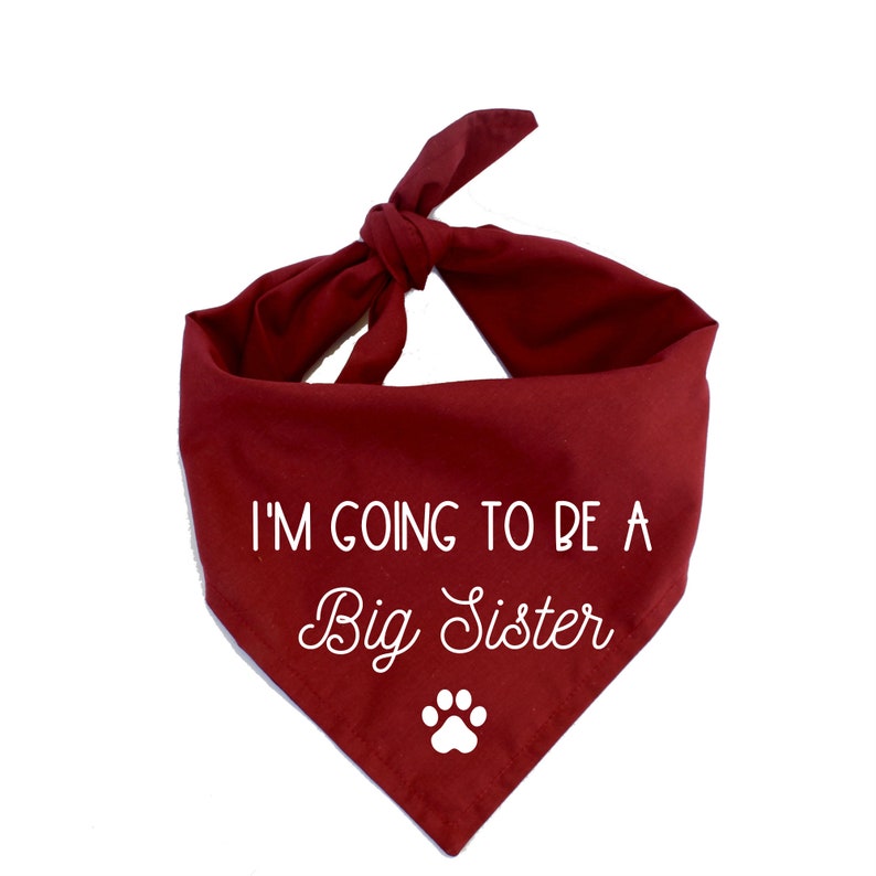 I'm Going to Be A Big Sister Dog Bandana Baby Etsy