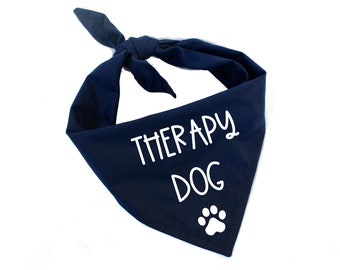 Therapy Dog Bandana | Awareness Dog Bandana | Custom Dog Bandana | Special Needs Dog Bandana | Rescue Dog Bandana | Therapy Dog Scarf