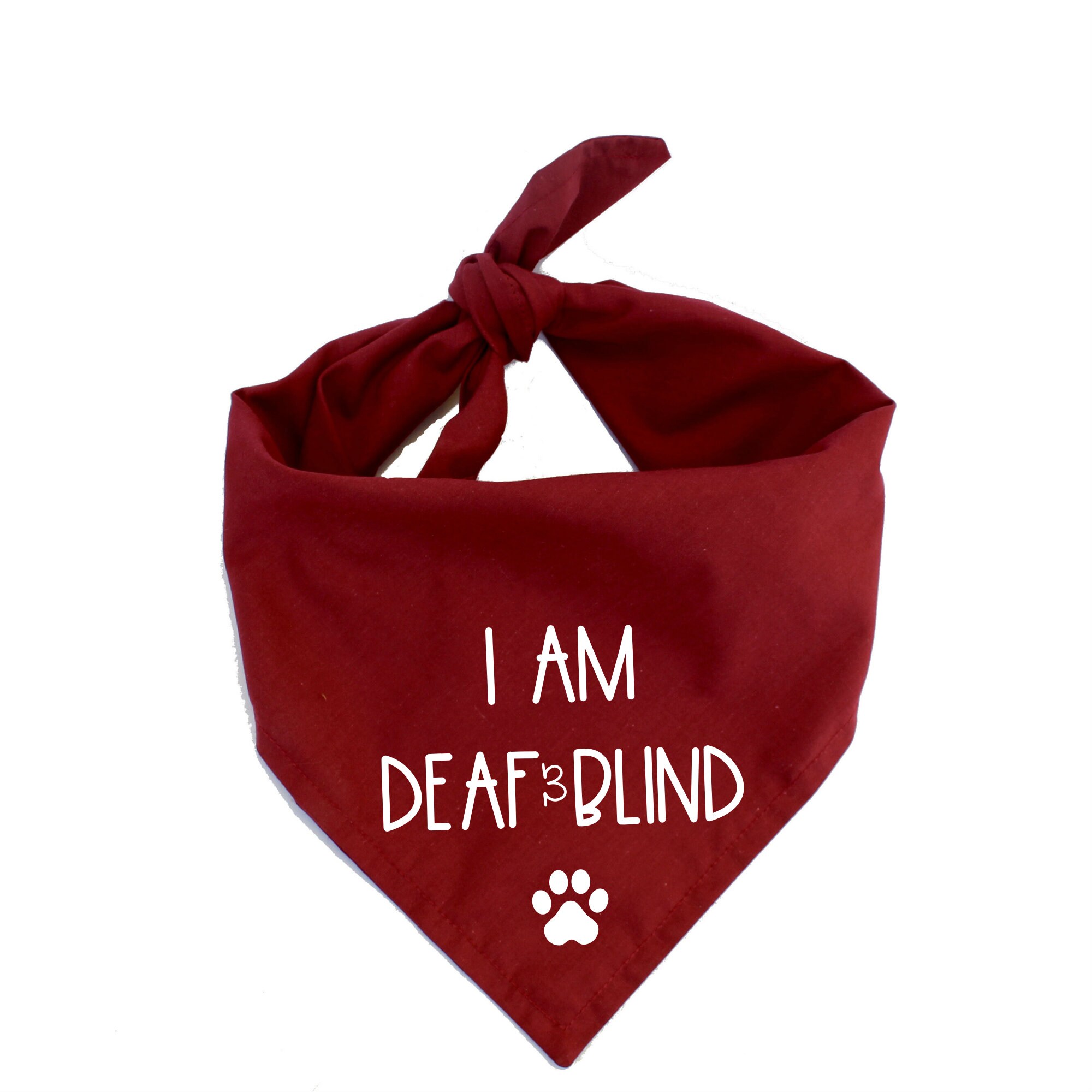I Am Deaf and Blind Dog Bandana Awareness Dog Bandana Etsy
