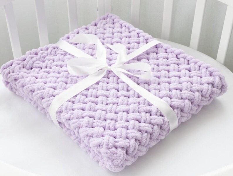 Colorfull Hand Knit Baby Girl Blanket Handmade Soft Blanket Etsy