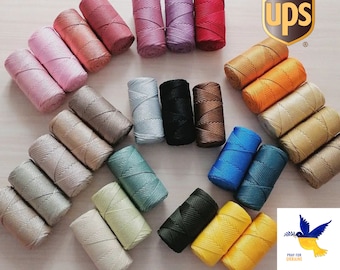 Cuerda tejida poliéster 4 mm 3 mm, Cuerda plana, Cuerda colores, Cuerda textil suave, Proyecto hecho mano, Suministros macramé
