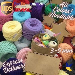 T shirt crochet yarn. Cotton yarn, Trapillo, Yersey yarn, zpagetty garn, fabric yarn, yarn for baskets, carpets,rugs, bags crocheting