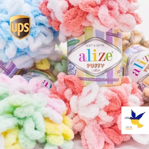 Alize 100 g Puffy PREMIUM wool | 80 different colors to choose from | Loop wool Chenille Amigurumi