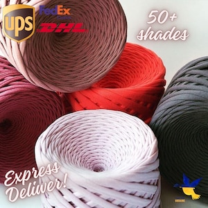 Tshirt Yarn for Crochet, T shirt Yarn 62 Colors, 100% Cotton Chunky Yarn, Premium Quality, Trending Now, Perfect for Bags & Storage Baskets