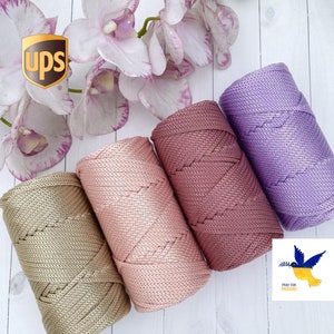 100m Polyester rope Polyester knitting cord 3mm, 4mm, 5mm (109 yards) Crochet rope Polyester cord
