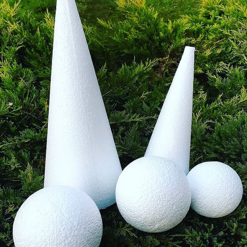 Polyfoam Craft Balls: Solid Styrofoam Half Ball for DIY Decor - Etsy
