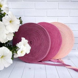 T-Shirt Yarn Nitka Textile Yarn 100% Cotton 1A Quality 120 Meter Roll Always Constant Width Jersey Ribbon Jersey Yarn 60 collor