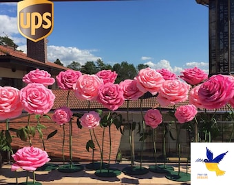 Giant Crepe Paper Flower Set: Wedding Backdrop Decor