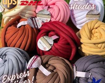 Chunky Cotton Tube Yarn: Super Bulky YarnArt Marshmallow (32 yd)