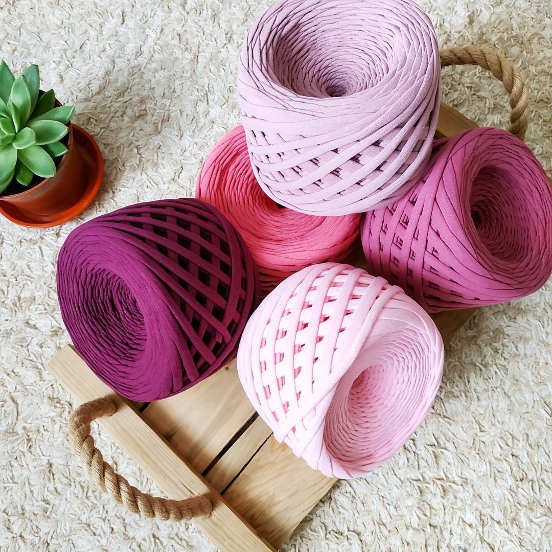  Tshirt Yarn for Crocheting, Colorful DIY T Yarn, Fabric  Spaghetti Yarn, Craft Material DIY Crochet Yarn, Chunky Knit Basket, Mask  Ear Ties Yarn 5-7 mm Blue Lagoon