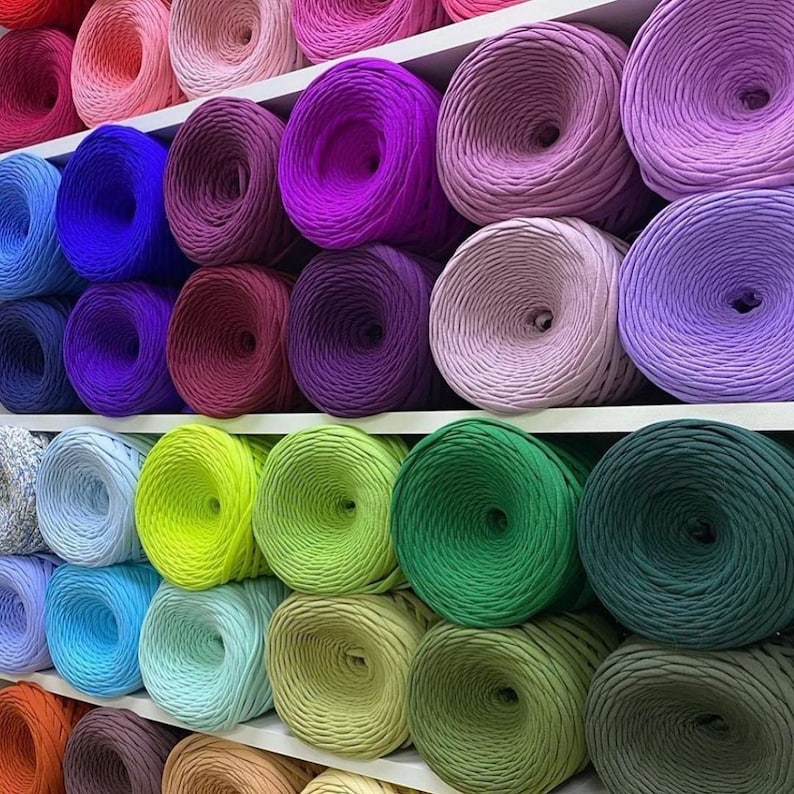 T Shirt Yarn Tshirt Yarn Cotton Yarn Spaghetti Yarn Etsy