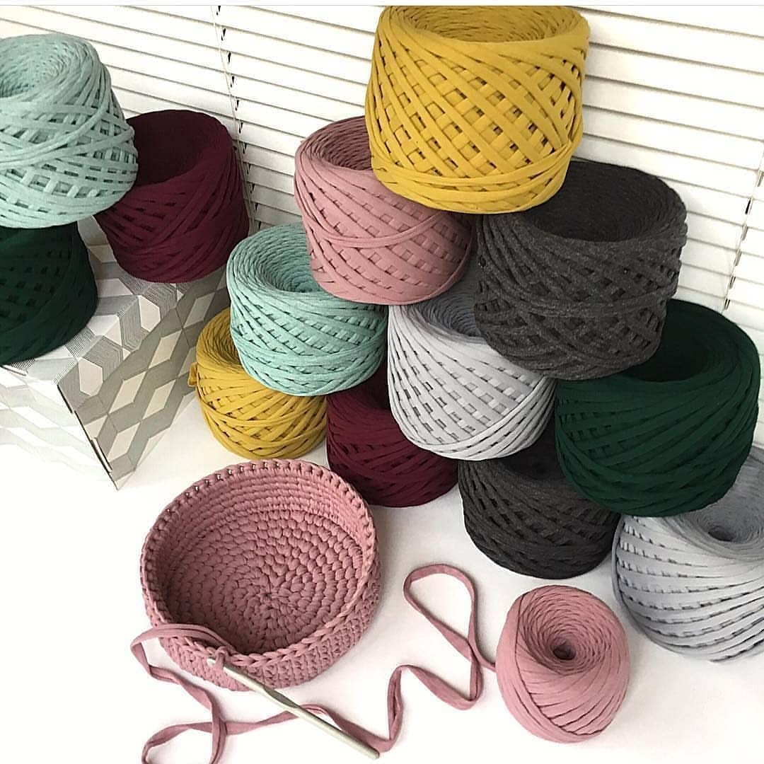 T-shirt Yarn Crochet Yarn Fabric Knitting Yarn Chunky Yarn, 100% Cotton  Yarn Spaghetti Yarn Bag Yarn Backpack Yarn Macaroni Yarn Carpet Yarn 