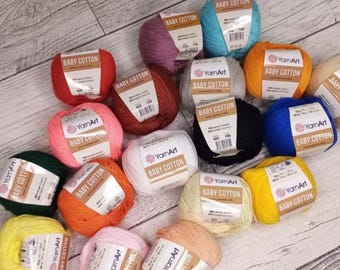 YarnArt Jeans Bomuld Garn | 4-Ply Sport Weight Sommer Strikke Garn