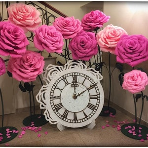 Giant Crepe Paper Flower Set: Wedding Backdrop Decor image 6