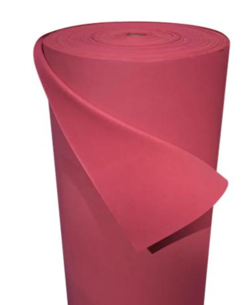 2mm thick EVA foam sheet roll in red color, premium craft foam for giant flowers and cosplay props, waterproof and flexible foam material