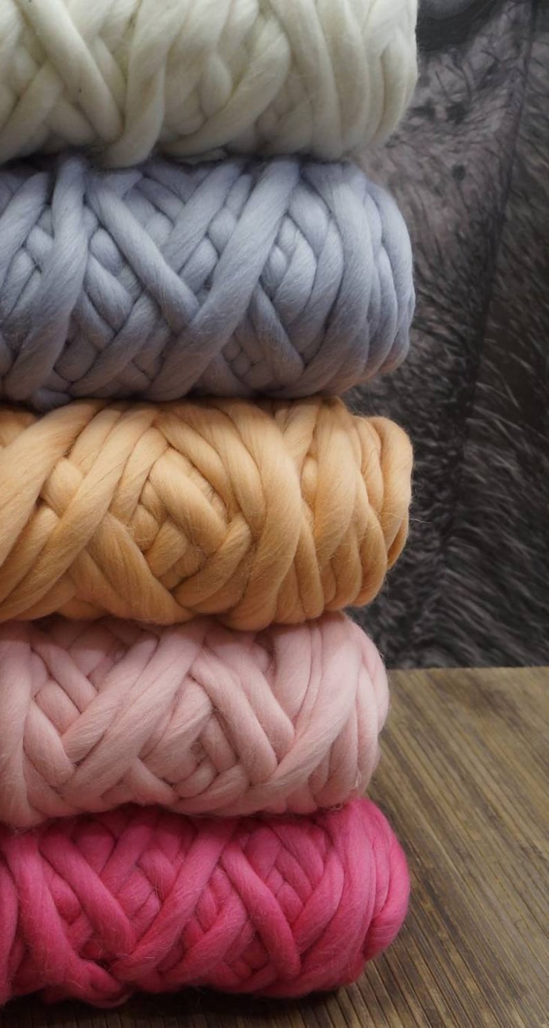 Arm Knitting Merino Wool Chunky Yarn Super Chunky Wool Jumbo Etsy