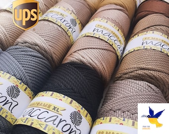 Polyester Cord 3 mm, 3 mm PP Macrame Yarn, 3 mm PP cord for knitting bag, Polypropylene macrame yarn