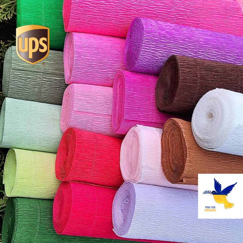 Italian Crepe Paper Rolls Paper Flowers Wrapping Paper Etsy