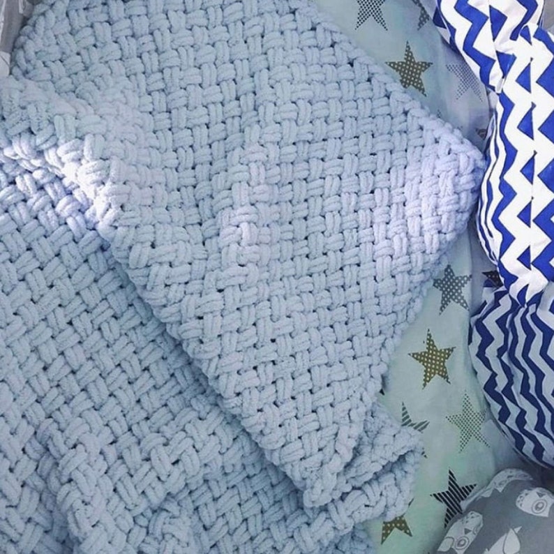 Colorfull Hand Knit Baby Girl Blanket Handmade Soft Blanket Etsy