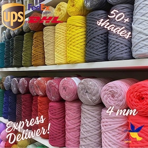 3-5mm cavo Macrame singolo filo ritorto 109 Yard riciclato cavo cotone 100% cotone corda macrame macrame string filato cotone macrame filato