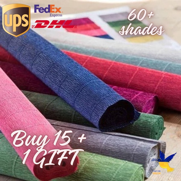 Italian Crepe Paper Rolls: 180g, 20"x8ft, DIY Flower & Decor