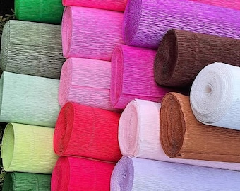 Italian Crepe Paper Rolls: 180 Gram, Paper Flowers, Gift Wrap