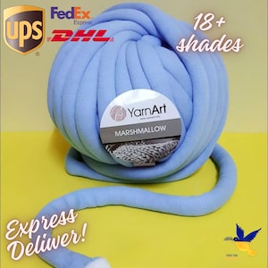 YarnArt 750 g Marshmallow Maglieria a mano Lana Filato Jumbo Filato di lana Maglieria Uncinetto Tappeti Coperte Cuscini Cestini 17 colori