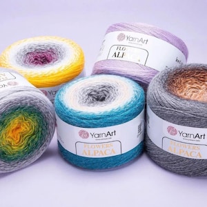 YarnArt Flowers Alpaca Gradient Cake Yarn 250g 940m Shawl Yarn