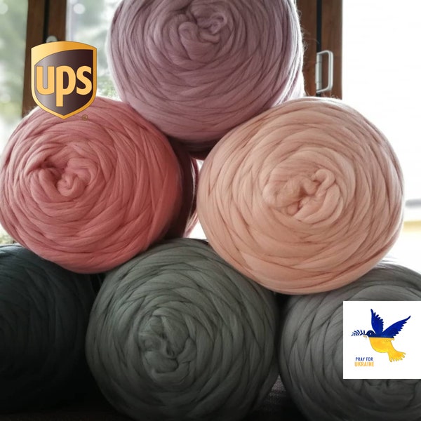 Merino Wool Yarn SALE! 100% Merino Wool Roving For Arm Knit, Giant Chunky Yarn For Chunky Knit. Mothers Day Gift For Her