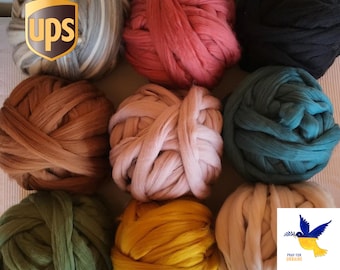 Hilo grueso, Hilo gigante, Hilo lana merino ¡OFERTA! 100% lana merino para tejer los brazos, hilo grueso gigante para tejido grueso