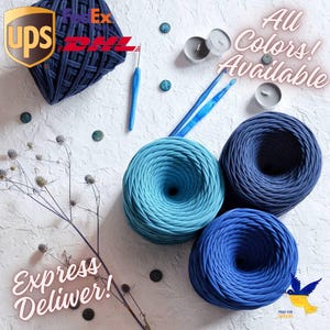 Tshirt Crochet Yarn 100% Cotton - Trapillo Yarn for Bags, Baskets, Rugs, 109 Yards