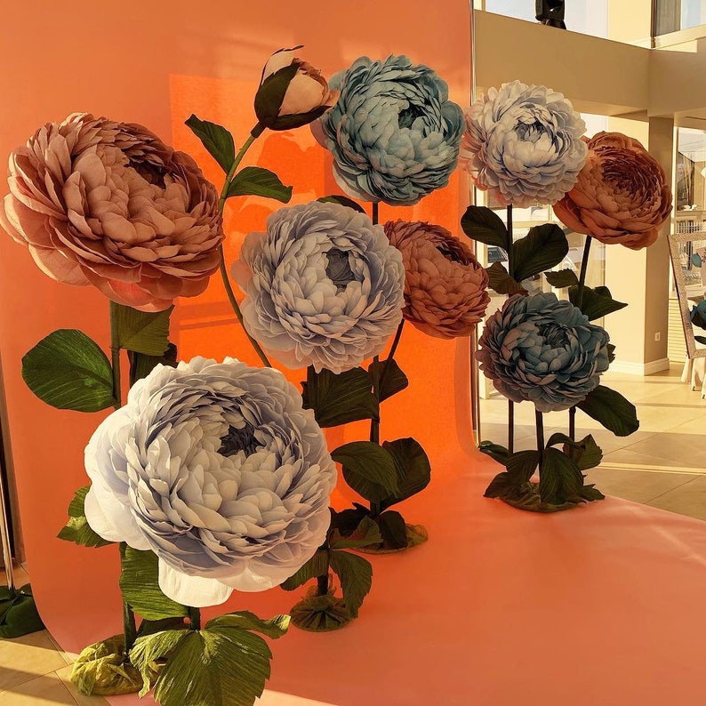 MACTING Large Crepe Paper Flowers