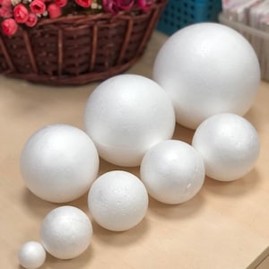  Styrofoam Balls 6 Inch,4PC Large White Foam Balls For  Crafts, DIY Craft Giant Foam Balls For Home And School,Smooth Solid Round  Balls For Arts And Craft Project Christmas