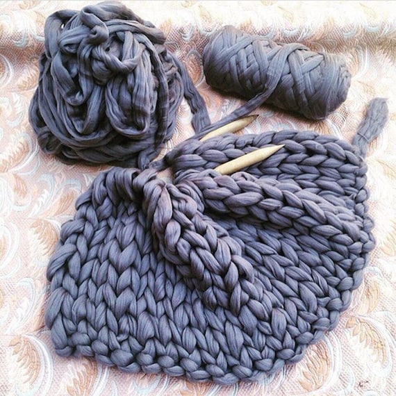 Big Chunky Yarn Super Bulky Merino EPIC EXTREME Arm Knitting Kit Giant Wool Knit Blanket Throw Thick Gigantic Yarn Massive Knitted Loop Etsy