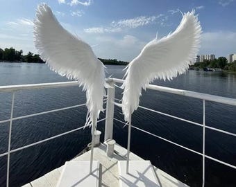 White Styrofoam Angel Wings: Photo Prop, Party Decor (5x5 ft or 4.4x4.4 ft.)