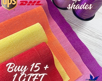 Italian Crepe Paper Rolls: 180g DIY Flower & Gift Wrap