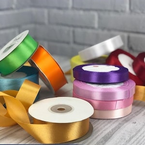 36 yard/33 metrs (Width 25mm) Satin ribbon roll Floral decoration Polyester ribbon
