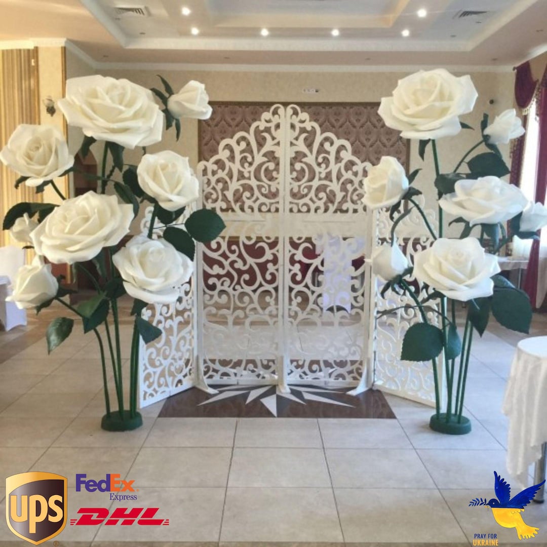 ナナニジ　 ～ Colors of Flowers ～　ブロマイド Giant Paper Rose Flower: Wedding Backdrop Decor - Etsy