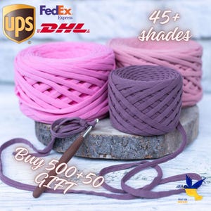 Filato per magliette di qualità premium - 100% cotone, 100 m/110 iarde, 330-380 g, 7-9 mm di spessore - Ideale per progetti fai da te!