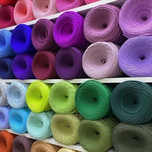 100% Cotton T-Shirt Yarn Chunky | Eco Jersey Ribbon Yarn 250m